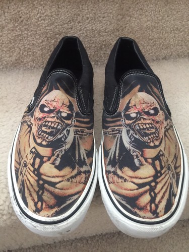 Vintage Vans Iron Maiden Low Slip On Shoes Size Me