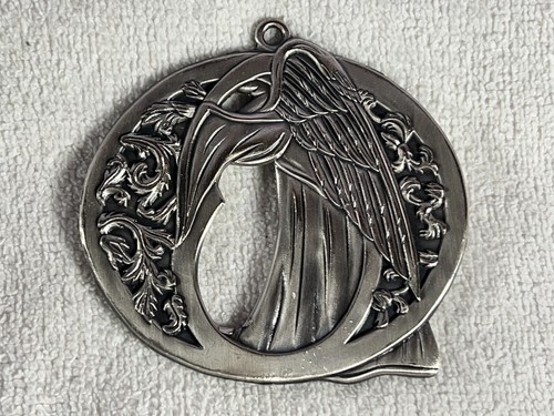 Christmas ornament metal angel large wings encircled MAX7861 - Picture 4 of 5