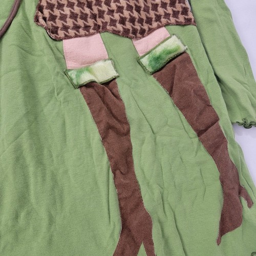 Sweet Potatoes Long Sleeve Girl's Dress Sz MEDIUM Green Brown Boots Scottie Dog - Picture 3 of 7