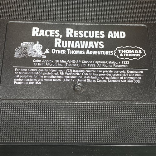 Thomas and Friends Races, Rescues, and Runaways and Other Thomas VHS Tape Train - Picture 8 of 8