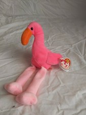 Ty Pinky the pink flamingo Beanie Baby plush soft toy collectable gift tropical