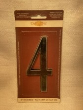 Mailbox Number "4" Home Address Brushed Nickel By Whitehall Products 5"