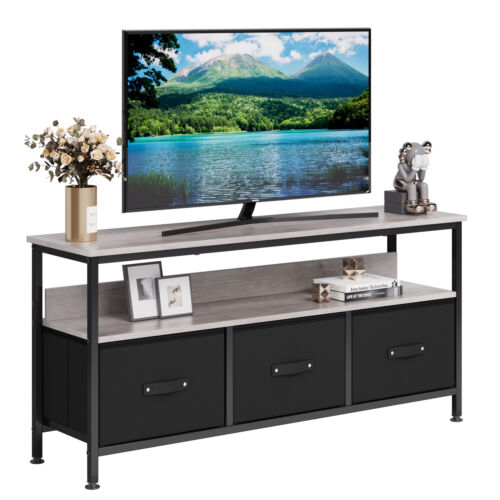 Dresser TV Stand Media Console Table Furniture for Living Room with 3 Drawers - Picture 17 of 22