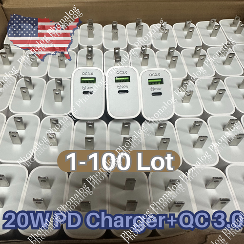 Wholesale Bulk 20W Fast Charger Cube USB C Power Adapter For iPhone iPad Android - Picture 16 of 20