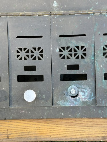 VTG Brass Bommer industries 8 Mailbox Doors Recessed Mounted NO LOCKS NO KEYS - Picture 10 of 17