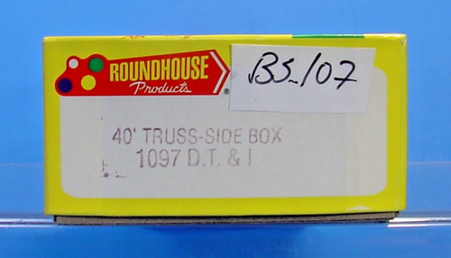 HO ROUNDHOUSE DETROIT, TOLEDO & IRONTON 40' TRUSS SIDE BOX CAR DT&I 11577 KIT - Imagen 2 de 2