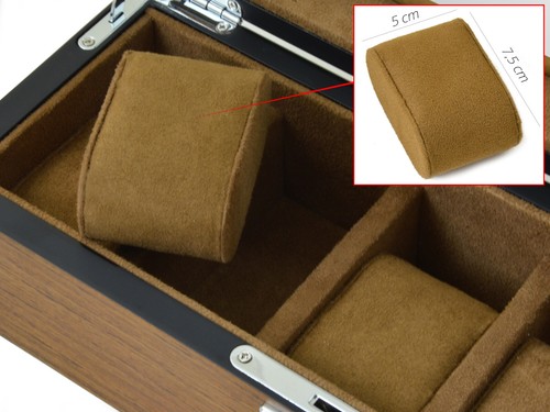 PREMIUM UHRENBOX SCHATULE FUER 5 UHREN WATCHBOX AUS HOLZ MIT GLASS UHRENVITRINE - Bild 7 von 8