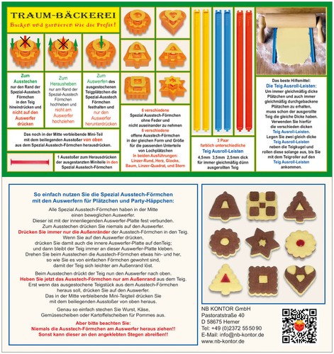 Ausstechförmchen Set 20-teilig für Lochplätzchen Set 3 Serie TRAUM-BÄCKEREI - Bild 2 von 6