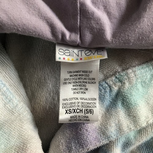 SAINT EVE | Swim Cover-Up Robe Unicorn Terrycloth Pastel Girl’s XS 5/6 - Picture 3 of 7