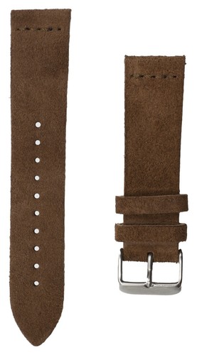Correa de reloj vintage de gamuza de cuero - marrón oscuro - 18, 20 y 22 mm - Imagen 3 de 10