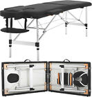 Aluminium Massage Bed Portable Massage Table 2 Fold Lash Bed 24" Wide Spa Bed