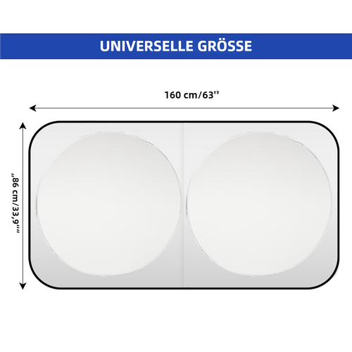 AutoFrontscheibe Sonnenschutz Windschutzscheibe Sonnenblende UV Schutz 160X86cm - Bild 3 von 9
