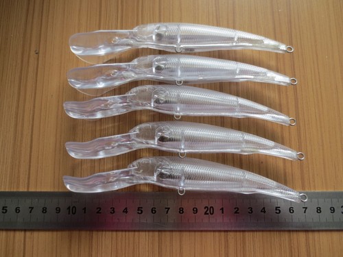 5pcs Unpainted Crankbait Fishing Lure Body 6 1/2 Inch 7/8 OZ Blank lures 219 - Picture 2 of 2