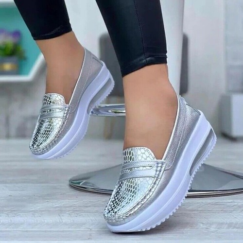 Women's Sneakers Shoes Summer Slip On Flat  Casual Sport Platform Walking Shoes - Bild 10 von 11