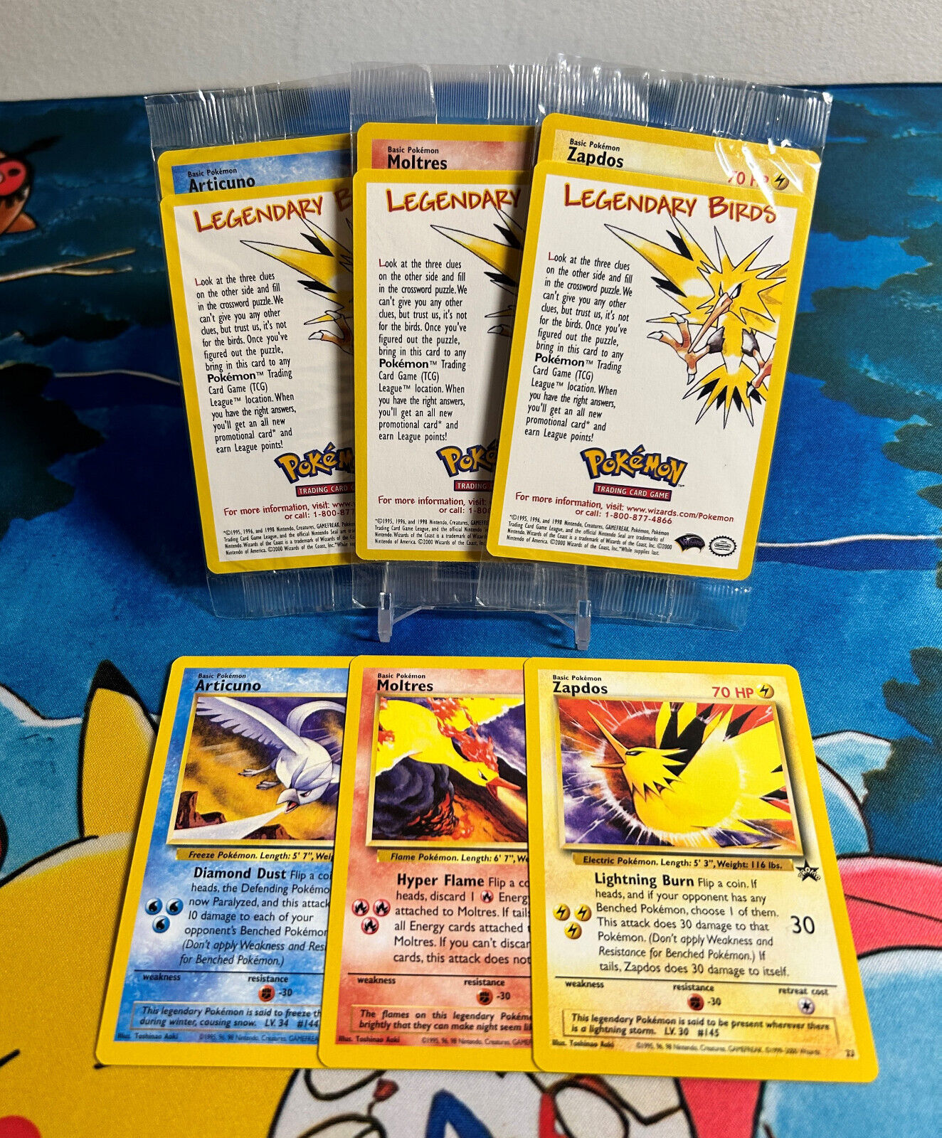 SEALED Set of 3 Pokemon Movie Promo Legendary Birds Moltres Zapdos Articuno WOTC