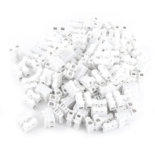 Durable 100pcs 5A 2 Pin Push-in Wire Cable Connectors in White - Picture 2 of 17