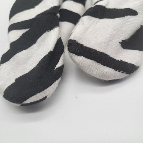 ANGEL DEAR 12-18M Baby Zebra Print 2 way zip Sleeper Footie & Matching Headband - Picture 4 of 9