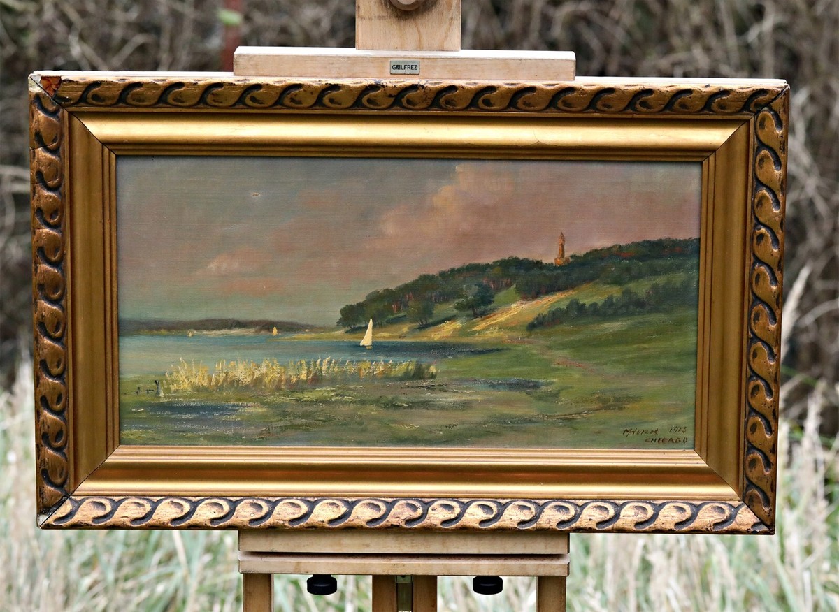 Max Herzog (1889-1962) - Landscape With Lake, Oil Painting