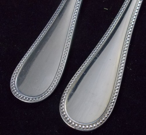 Juego de cuchillo de pescado y tenedor de plata Christofle Perles - Imagen 2 de 6