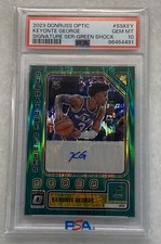 2023-24 Donruss Optic Keyonte George Signature Series Green Shock PSA 10- POP 1