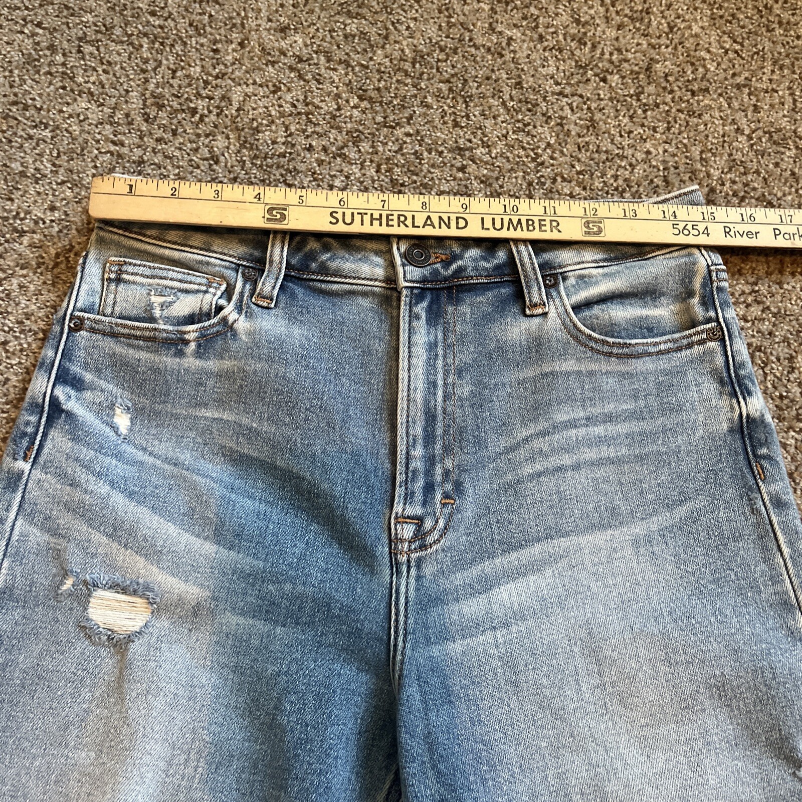 Hidden Jeans Straight Denim Women's Size 28 (30x29) Blue High Rise 5-Pocket - View 7