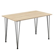 HAIRPIN LEGS 120X60X77 CM 4 SEATS ELEGANT DINING TABLE EFFECT EFFECT en.casa HAIRPIN LEGS 120X60X77 CM 4 SEATS ELEGANT DINING TABLE EFFECT EFFECT en.casa