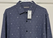 NWT Daniel Cremieux  size XL ink blue button up long sleeve shirt mens $115