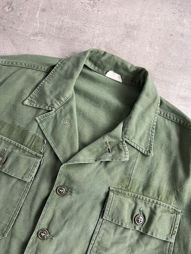 US ARMY OG 107 FATIGUE SHIRT CAMICIA MILITARE VERDE MEDIUM - Foto 2 di 7