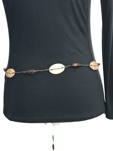 Damen Gürtel Braun Einheitsgröße Fransen Kokosnuss Muschel Hippie Style Boho Perlen Damen - Bild 4 von 12