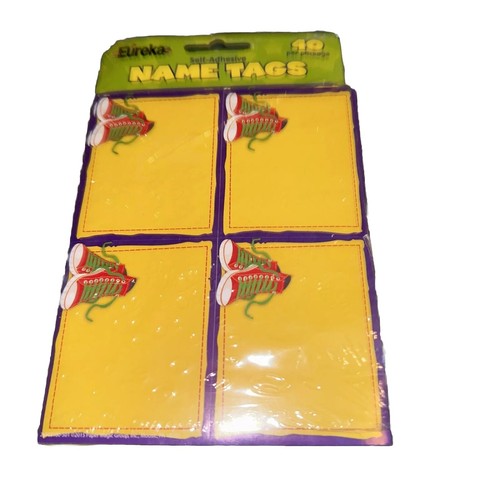 Eureka Tennis Shoes Name Tags, Pack of 40. Packaging Open Side. New Pack. - Picture 1 of 6