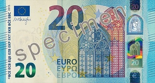 1 Schein mit 20 Euro Banknote Schein Der Zwanzig Euro Schein (20€) - Gute Sammlung