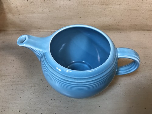 Vintage Fiestaware Turquoise/Blue Medium Teapot Fiesta C Handle Tea/Coffee Pot - Picture 7 of 12