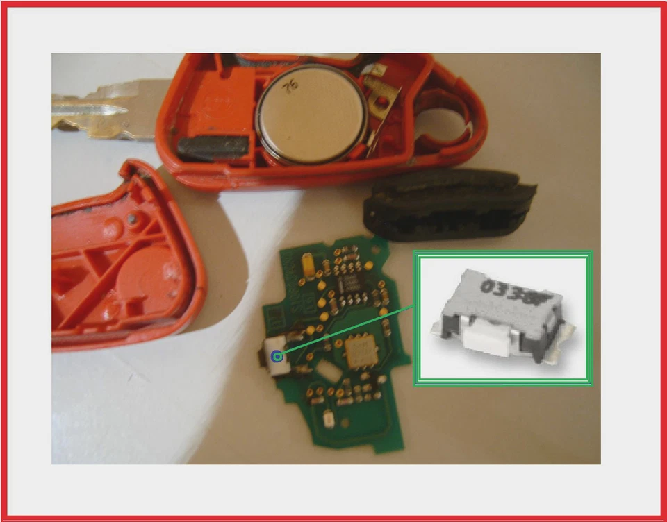 bouton switch interne pour clé rouge télécommande plip Alfa Roméo 147 156 ...