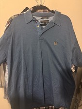 Vintage 1990s Tommy Hilfiger Polo Shirt Mens Navy Blue Big Logo Y2K Collar XL