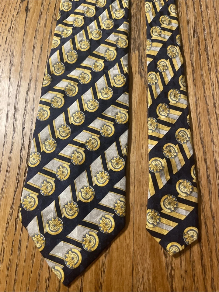 Corbata barroca de seda Luciano Soprani usada en excelente estado hecha en Italia Foto 4 de 4