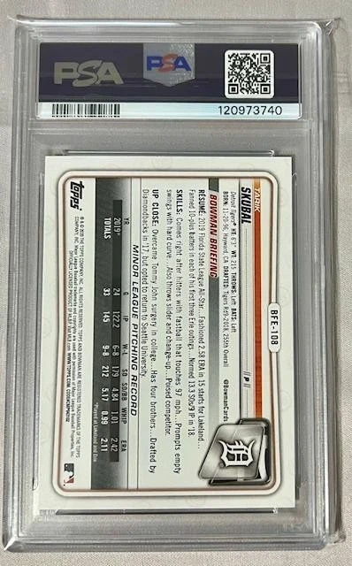 2020 1st Bowman Tarik Skubal #BFE-108 PSA 10 - Image 2 of 2