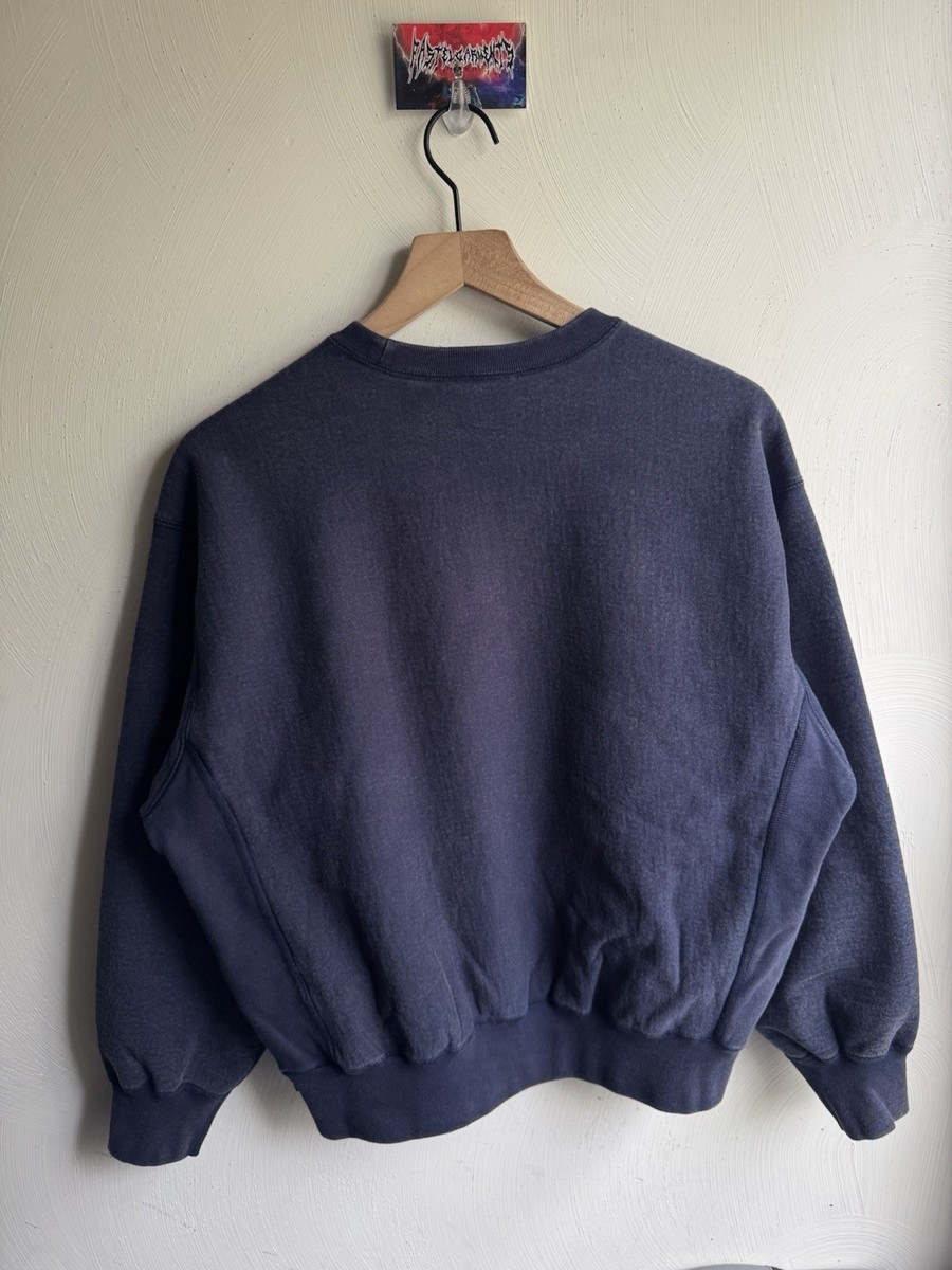 Supreme Washed Box Logo Crewneck Sweatshirt Navy SS24 Size S