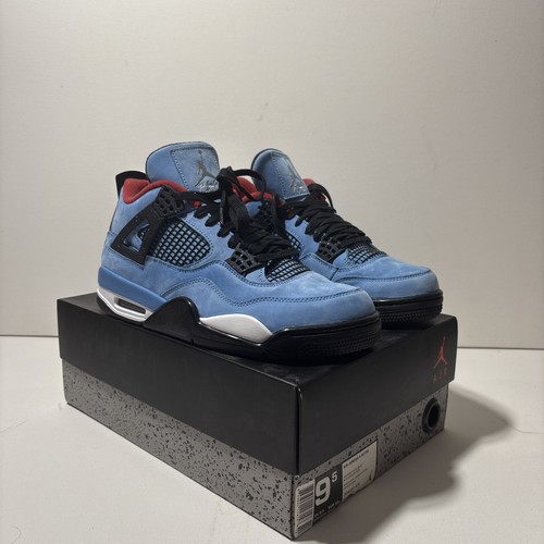 Größe 9,5 - Jordan 4 Retro Travis Scott Cactus Jack gebraucht 9,5/10 Zustand
