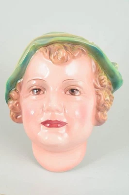 Keramos, Wien. Art Deco Wandmaske 'Padanay' aus glasierter Keramik. Ca. 1930e... - Bild 1 von 4