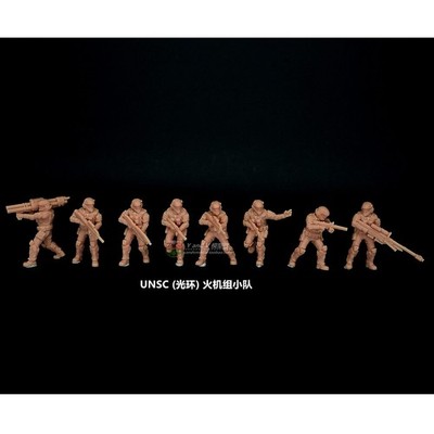 Handmade 1/72 United Nations Space Department 8 Person Uncolored Resin Model