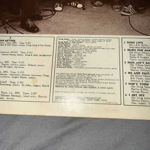 DOUG SAHM AND BAND- SELF-TITLED - ATLANTIC RECORDS - SD 7254 - YEAR 1973 - Picture 12 of 14