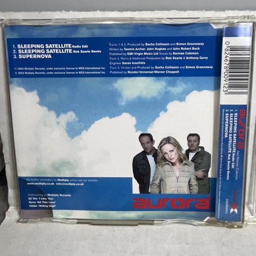 Aurora Feat.Naimee Coleman Cd 3 Tracks Sleeping Satellite 2003 - Picture 3 of 4