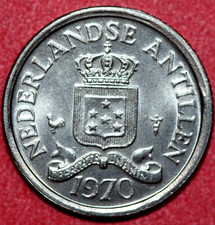 Netherlands Antilles  1970   10 cent  crowned Shield -Foreign Coin 15mm