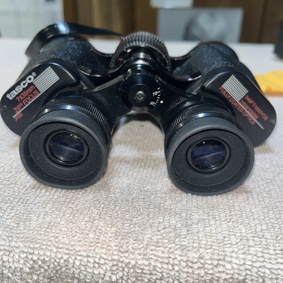 Tasco Binoculars 7x35mm Zip Focus 2000 With Carry / Storage Case Sports Hunting - Image 2 of 4