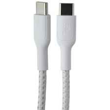 Belkin (6.6-Ft/60W) BoostCharge USB-C to USB-C Braided Cable - White