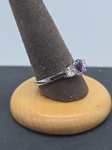 Anello di design HMI in argento sterling e ametista misura 10 - Foto 3 di 6