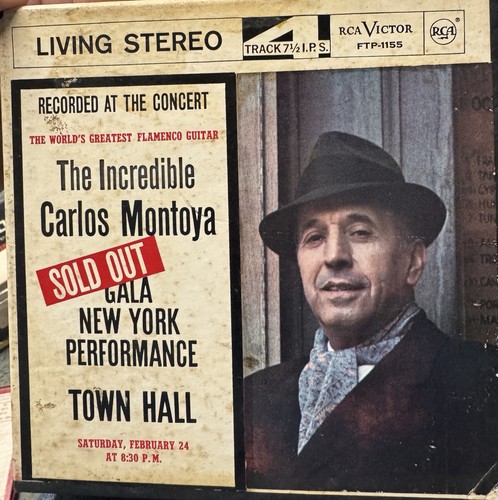 The Incredible Carlos Montoya Live Reel-to-Reel 7 1/2ips Stereo RCA Victor - Picture 1 of 3