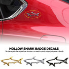 3D Metal Car Sticker Hollow Shark Emblem for Auto Motorcycle UK