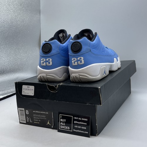 Size 8 - Air Jordan 9 Retro Low Pantone Blue Black Leather (832822-401) - Picture 5 of 9
