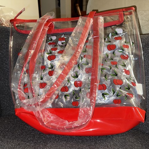 NWT Ed Hardy Red Cherry Zip Top Tote Bag MSRP:$159 - Picture 2 of 4